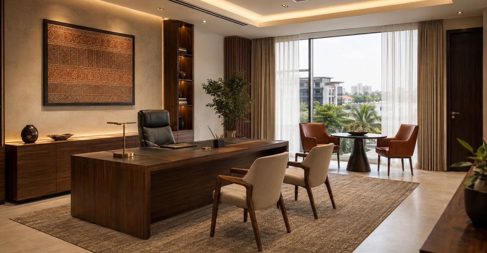 Executive office designed by Alaha Design Studio