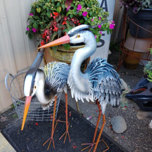 Blue Heron Garden Statues (Pair)