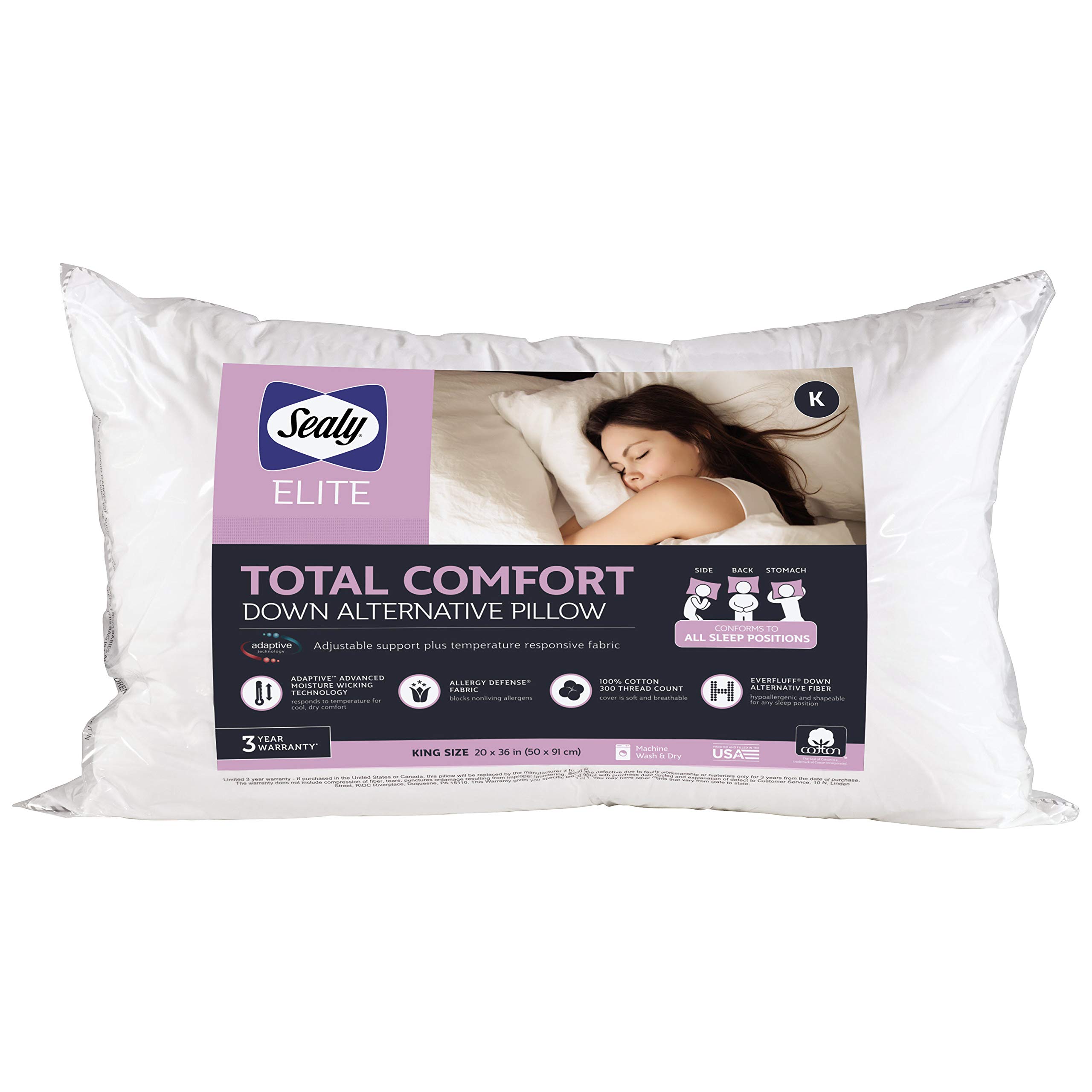 Sealy Down-Alternative Pillow – King