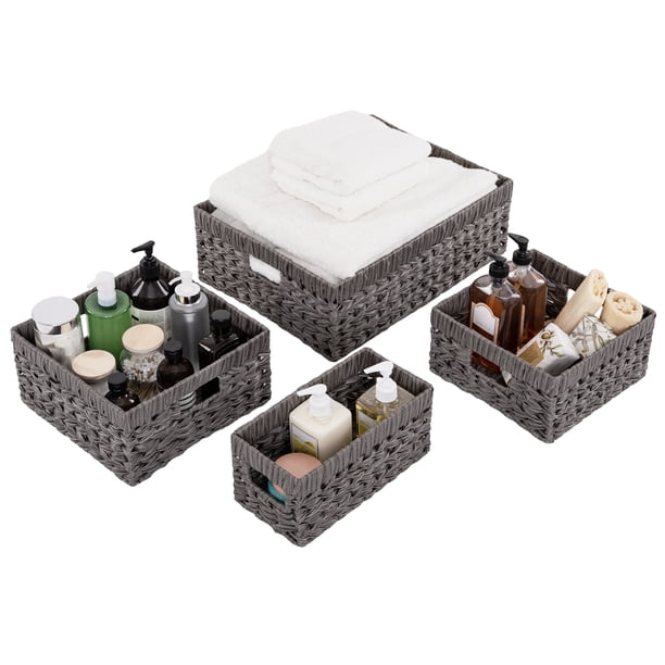 Seville Classics Faux Woven Basket