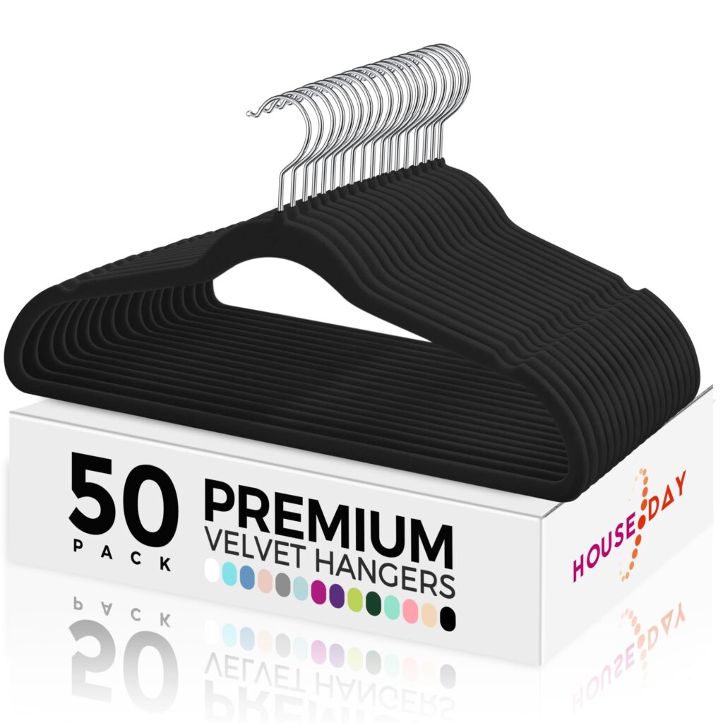 White Flocked Hangers (50-Pack)
