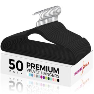 White Flocked Hangers (50-Pack)